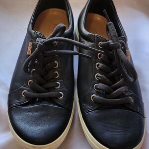 Ecco Men's Black Leather Sneakers